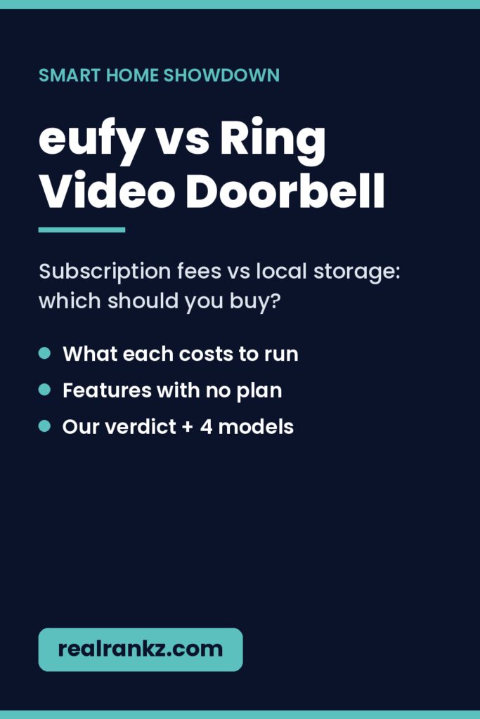 eufy vs Ring Video Doorbell comparison 2026 pin from realrankz.com
